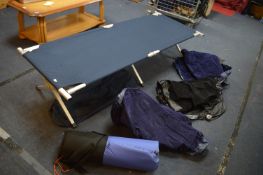 Folding Camp Bed, Sleeping Mat, and Three Inflatab