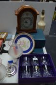 Boxed Crystal Glass Sets, Acctim Clock, etc.