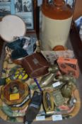 Tray Lot of Collectibles Including Costume Jewelle