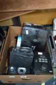 Box of Electrical Items Including Wharfedale Audio
