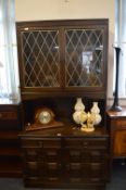 Tudor Rose Style Astral Glazed Display Cabinet