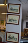 Three Framed Max Parsons Prints of Hull Docks