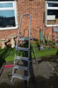 Five Tread Step Aluminum Ladder