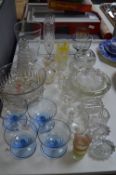 Glassware Including Vases, Wine Glasses, Fruit Bow