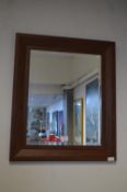 Wood Framed Bevelled Edge Wall Mirror