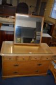 Stag Glass Topped Retro Dressing Table with Mirror