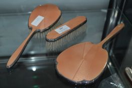 Silver Enameled Dressing Table Set