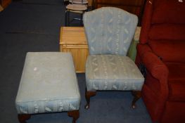Upholstered Nursing Chair and Footstool