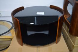 *Circular Glass Topped Coffee Table