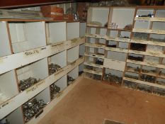 *Contents of Pigeon Holes Including Screws, Cantil