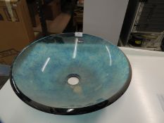 *Avante Blue Glass Wash Basin