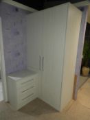 *Stable Door Wardrobe with Matching Chest in Hacienda Flat Door Finish with Chrome Handles. REF:29