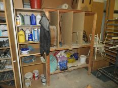 *Storage Container Containing Assorted Paint, Adhe