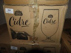 *Box of 12 Branded Stella Artois Cidre Glasses