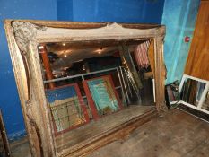 *Large Ornate Gilt Framed Bevelled Edge Mirror ~6ft x 5ft