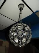 *Sphere Chrome & Glass Chandelier