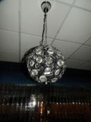 *Spherical Chrome & Glass Light Fitting