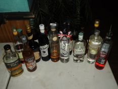 *Sixteen Assorted Full and Part Bottles of Spirits