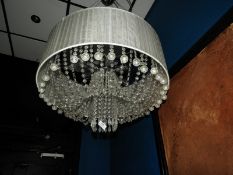 *Cut Glass Chandelier with Fabric Shade (as fitted to the entrance hall)