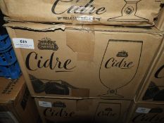 *Box of 12 Branded Stella Artois Cidre Glasses