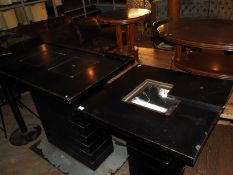 *One Square and One Rectangular Poseur Tables with Ice Bucket Compartments