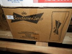 *Box of 24 Budweiser Branded Glasses
