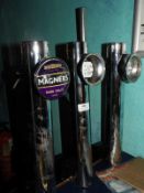 *Three Chrome Beer Taps