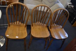 *Three Beech Kitchen Chairs