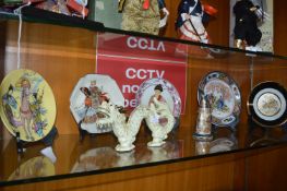 Five Japanese Wall Plates, Dragon and a Vase