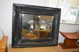 *Ornate Black Bevelled Edge Wall Mirror