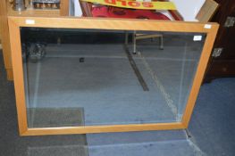 Beech Effect Framed Bevelled Edge Wall Mirror