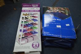 Double Air Bed and Shoe Rack