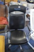 *Triumph Black Leather Office Chair