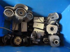 Box of CCTV Camera and Spotlights