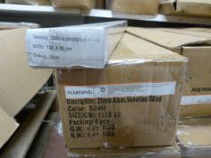 *Box of Six 132x60cm 25mm Silver Aluminium Venetia