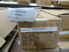*Box of Six 132x60cm 25mm Silver Aluminium Venetia