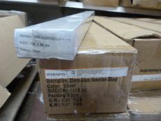 *Box of Six 132x60cm 25mm Silver Aluminium Venetia