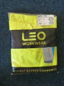 Polycotton Cargo Trousers (Yellow) Size: 44R by Leo Workwear