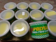 Twelve Tubs of Polygard Glass Fibre Compound no. 0