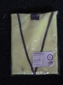 Hi-Vis Waistcoat with Sleeves (Yellow) Size: XL by Leo Workwear