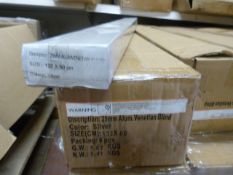 *Box of Six 132x60cm 25mm Silver Aluminium Venetia