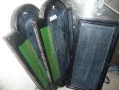 * 3 framed blackboards, 2 matching, 4' long