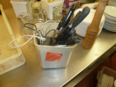 * Assortment of knives