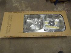 *Pyramis Stainless Steel Double Sink 131x51cm