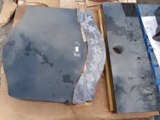 *Two Piece Gravestone with Flower Design and Base