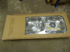 *Pyramis Stainless Steel Double Sink 131x51cm