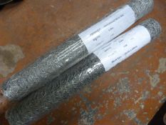 *Two Rolls of 10x0.6m Galvanised Wire Net