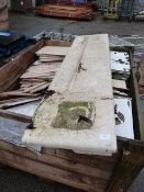 Large Box of Assorted Tiles and a Marble Overmante