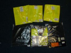 Four Hi-Vis Vests, One Shirt and One Cardigan
