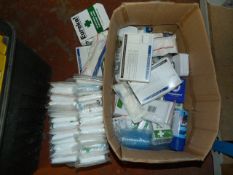 Box of Medical Wipes, Dressings, etc.